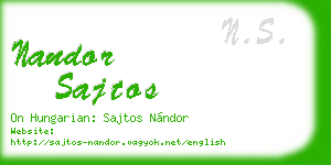 nandor sajtos business card
